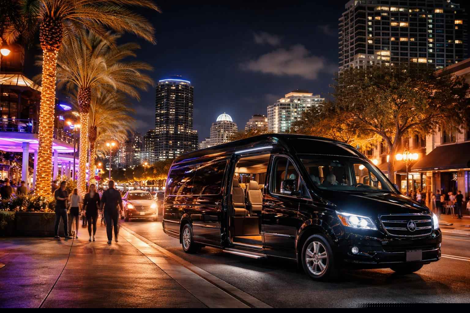 Do you service nightlife areas and downtown districts in Orlando Florida for hourly charters?