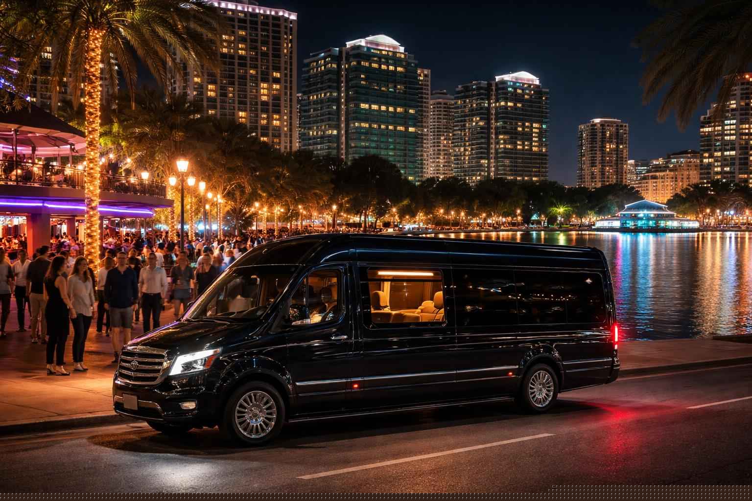 Do you service nightlife areas and downtown districts in Orlando Florida for hourly charters?