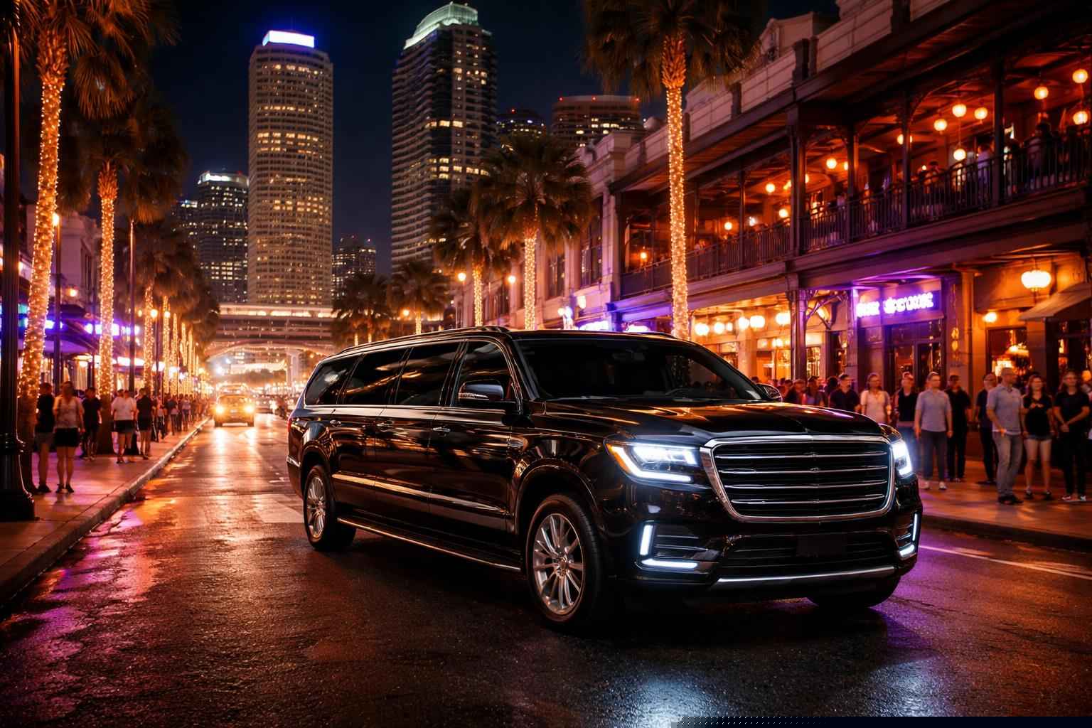 Do you service nightlife areas and downtown districts in Tampa Florida for hourly charters?