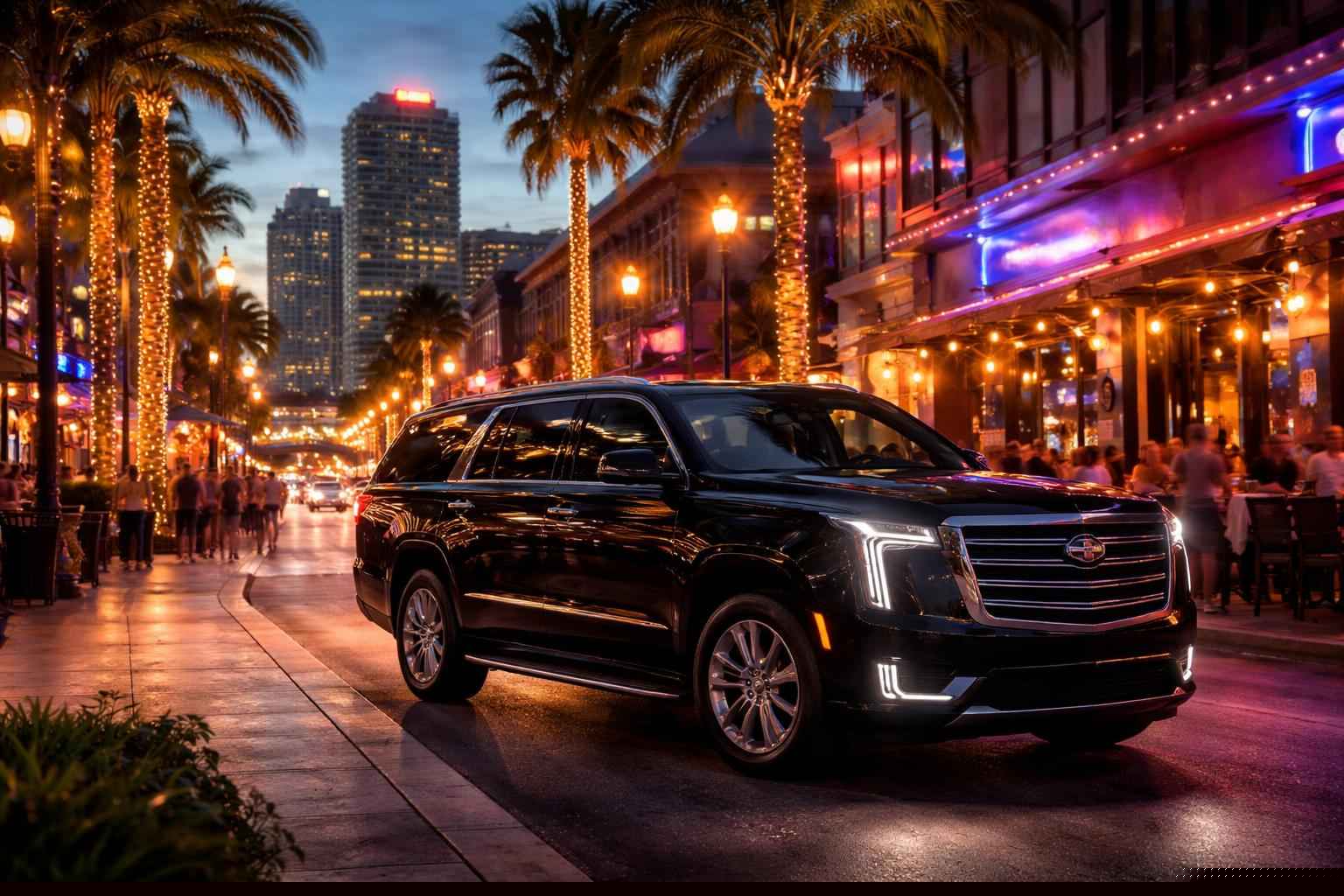 Do you service nightlife areas and downtown districts in Tampa Florida for hourly charters?
