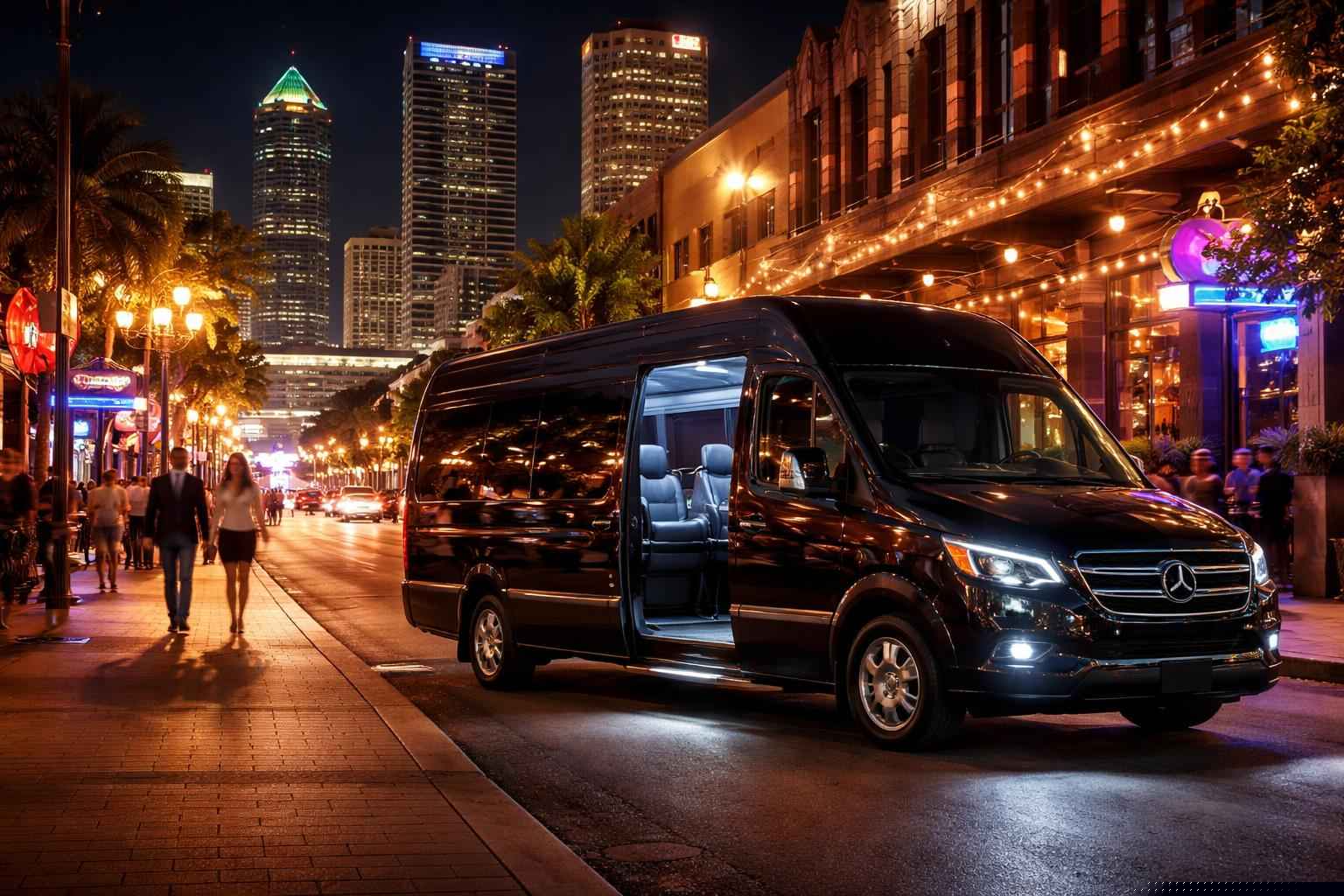 Do you service nightlife areas and downtown districts in Tampa Florida for hourly charters?