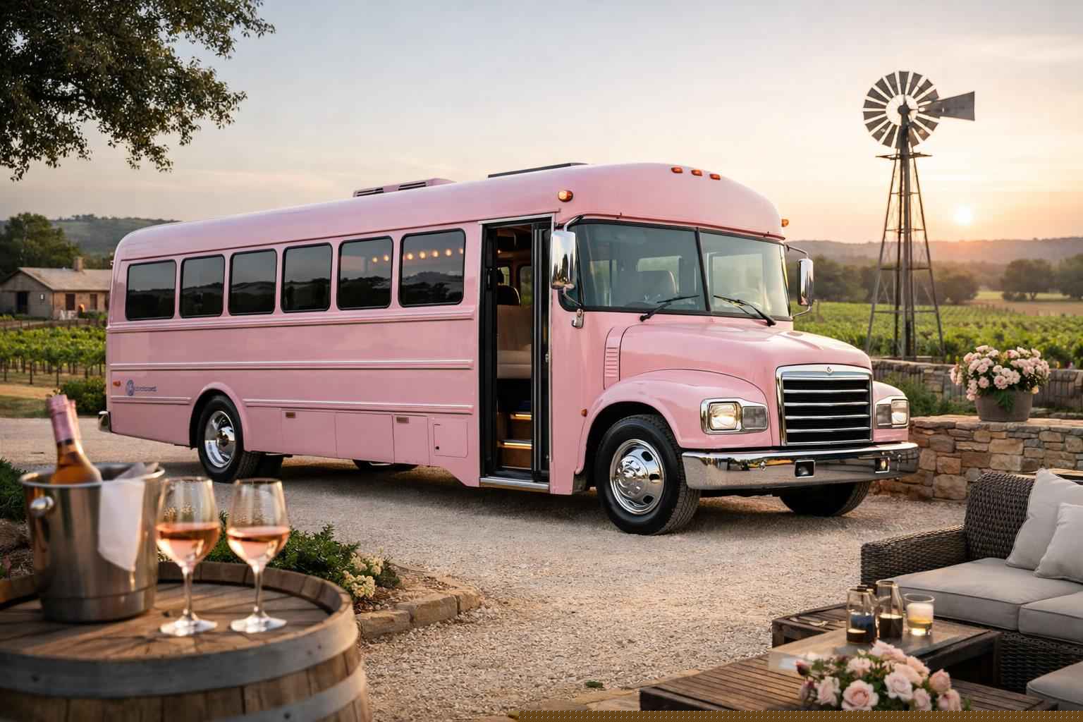 Fredericksburg Texas Pink Bus Service