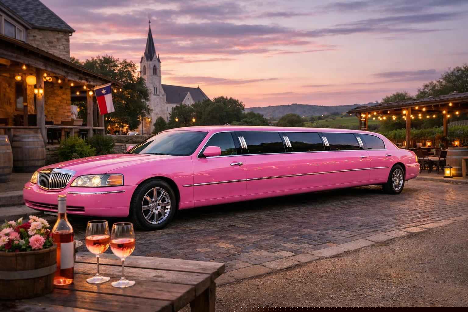 Fredericksburg Texas Pink Limo Service