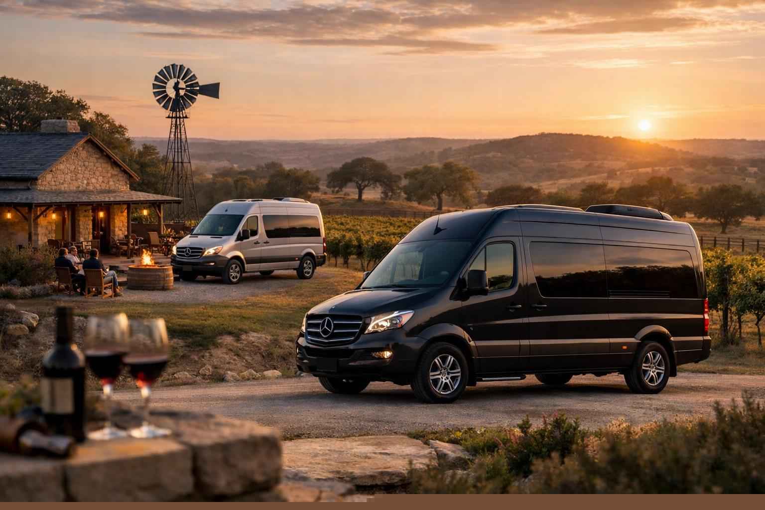 Luxury Sprinter Vans for Hill Country Travel