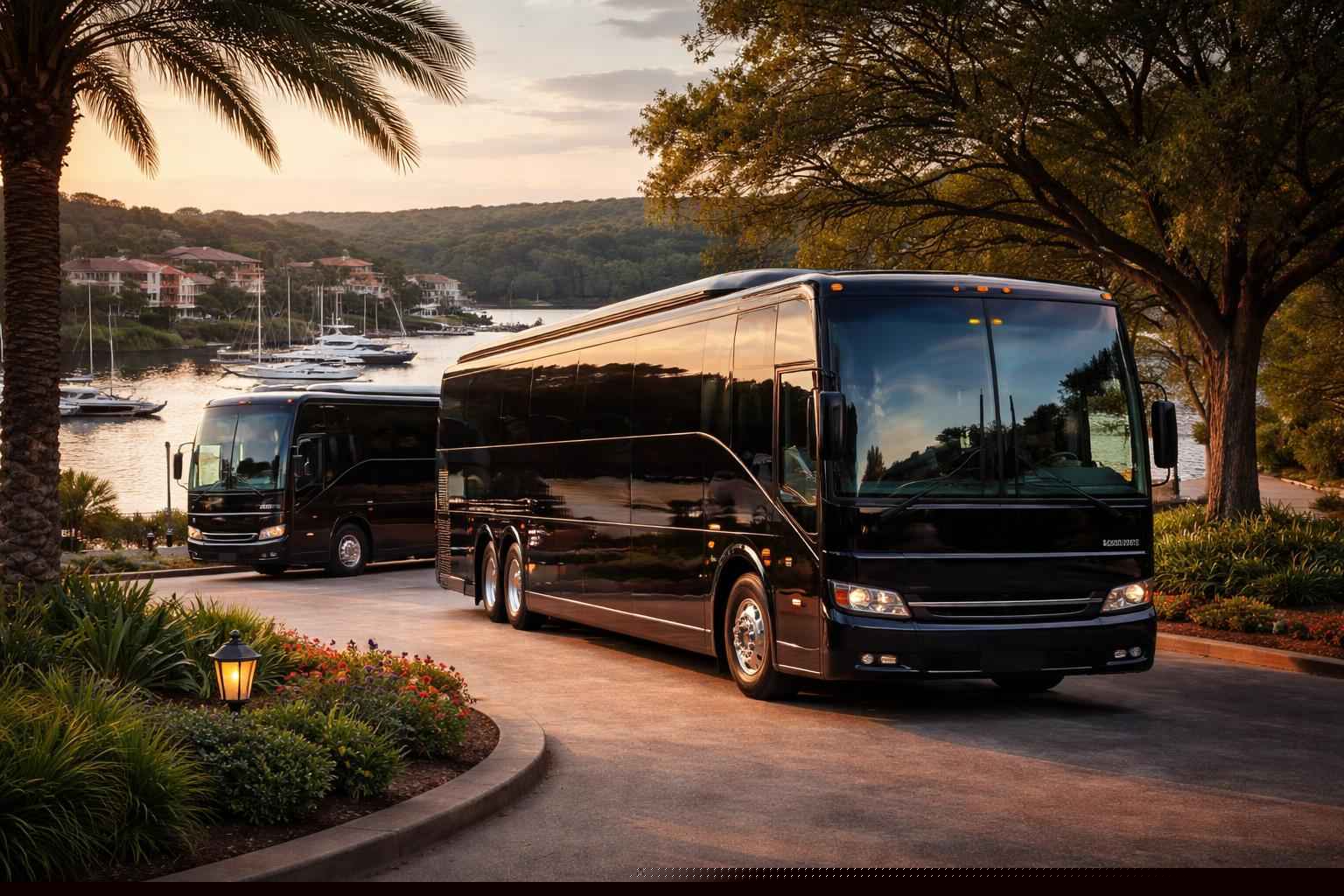 Black Buses for Groups in Horseshoe Bay Texas