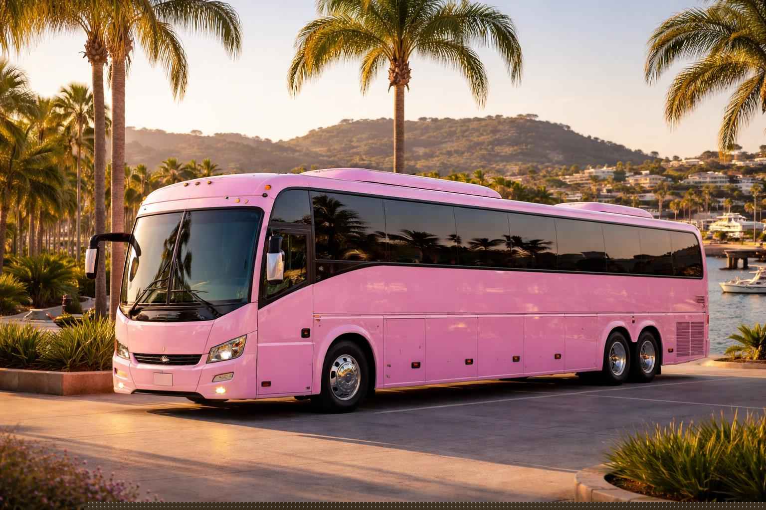 Horseshoe Bay TX Pink Limo Bus Service