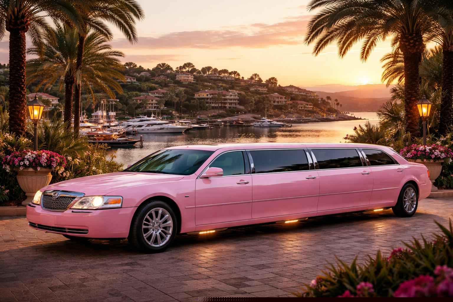 Luxury Pink Limo Service in Horseshoe Bay