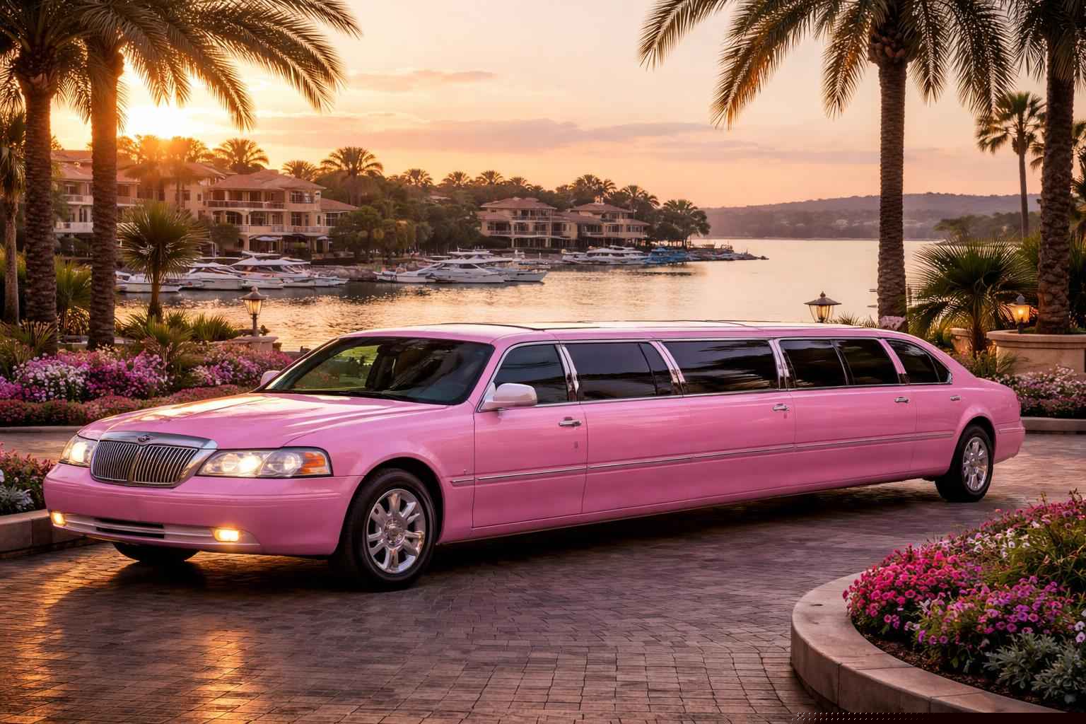 Pink Stretch Limos and SUV Limos