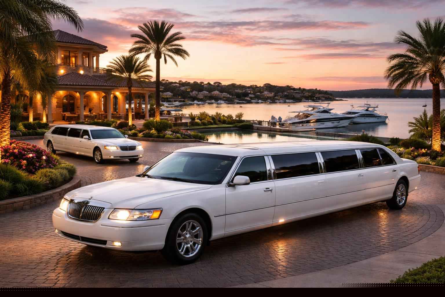 Luxury White Stretch Limos In Horseshoe Bay