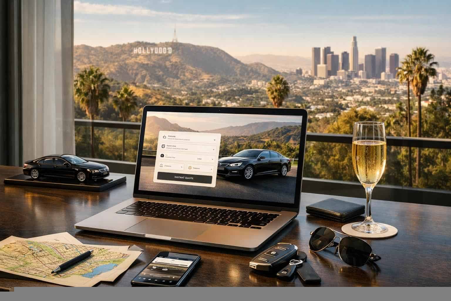 How do I get an instant quote for a trip in Los Angeles California