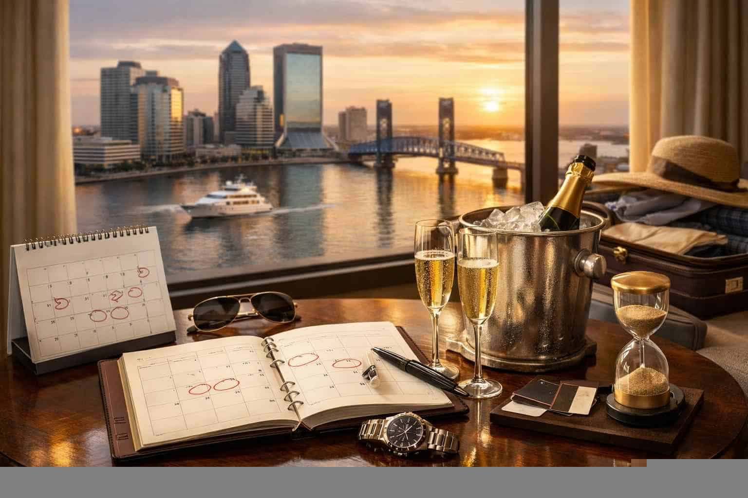 How far in advance should I reserve peak dates in Jacksonville Florida?