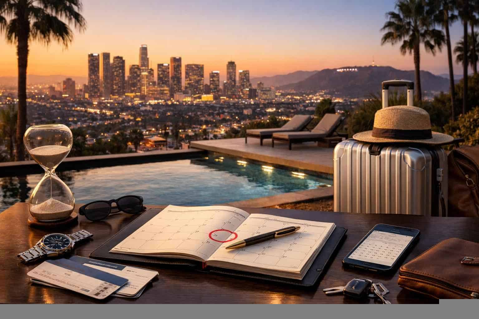 How far in advance should I reserve peak dates in Los Angeles California?
