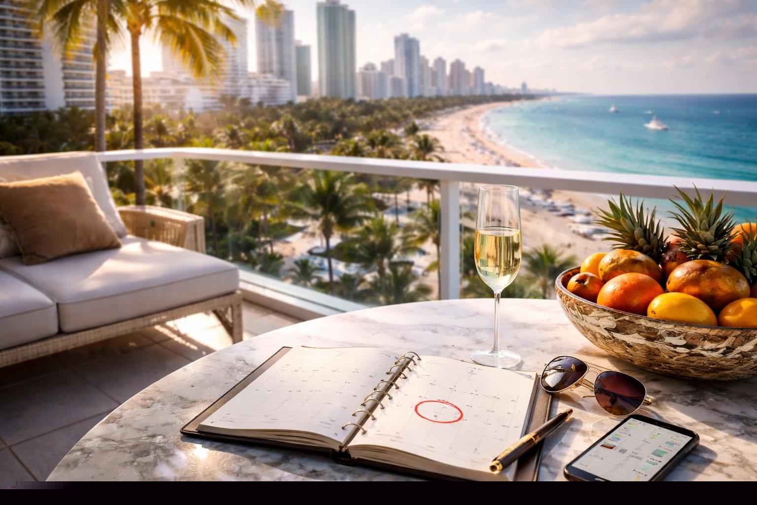 How far in advance should I reserve peak dates in Miami Florida?