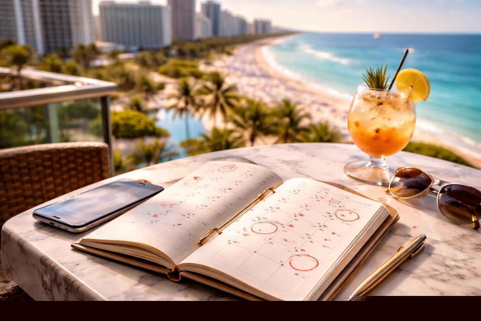 How far in advance should I reserve peak dates in Miami Florida?