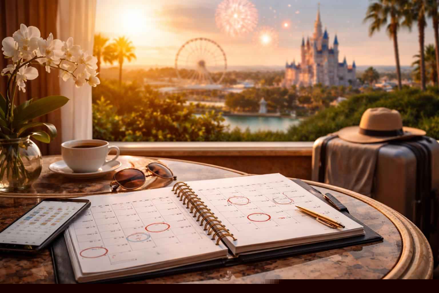 How far in advance should I reserve peak dates in Orlando Florida