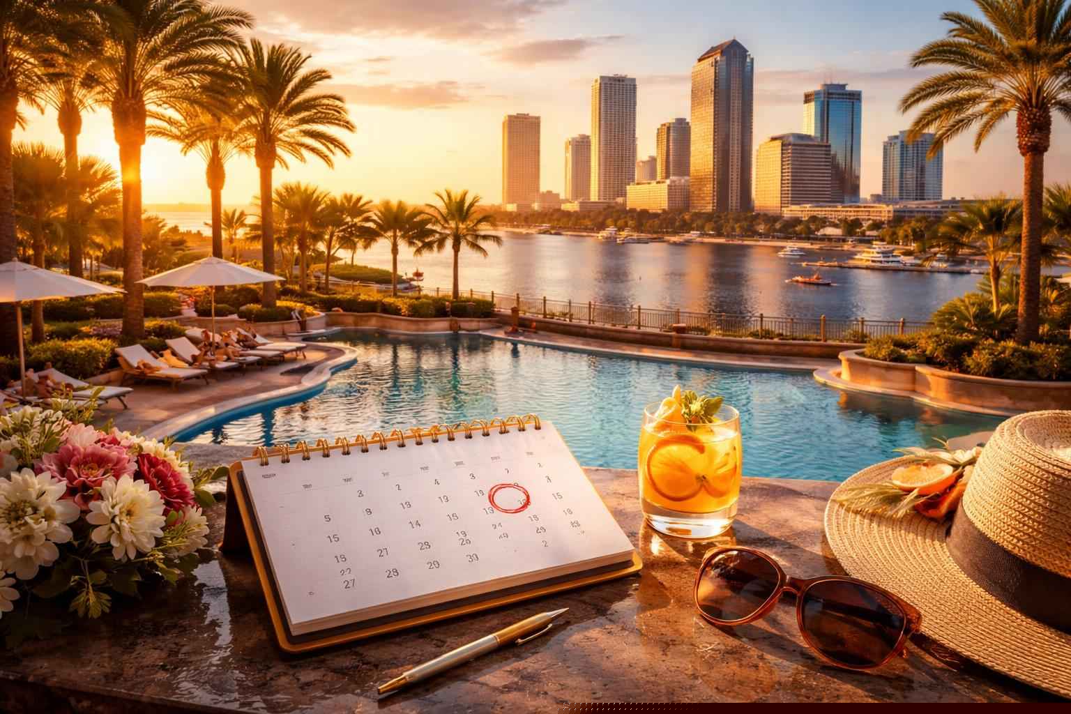 How far in advance should I reserve peak dates in Tampa Florida?