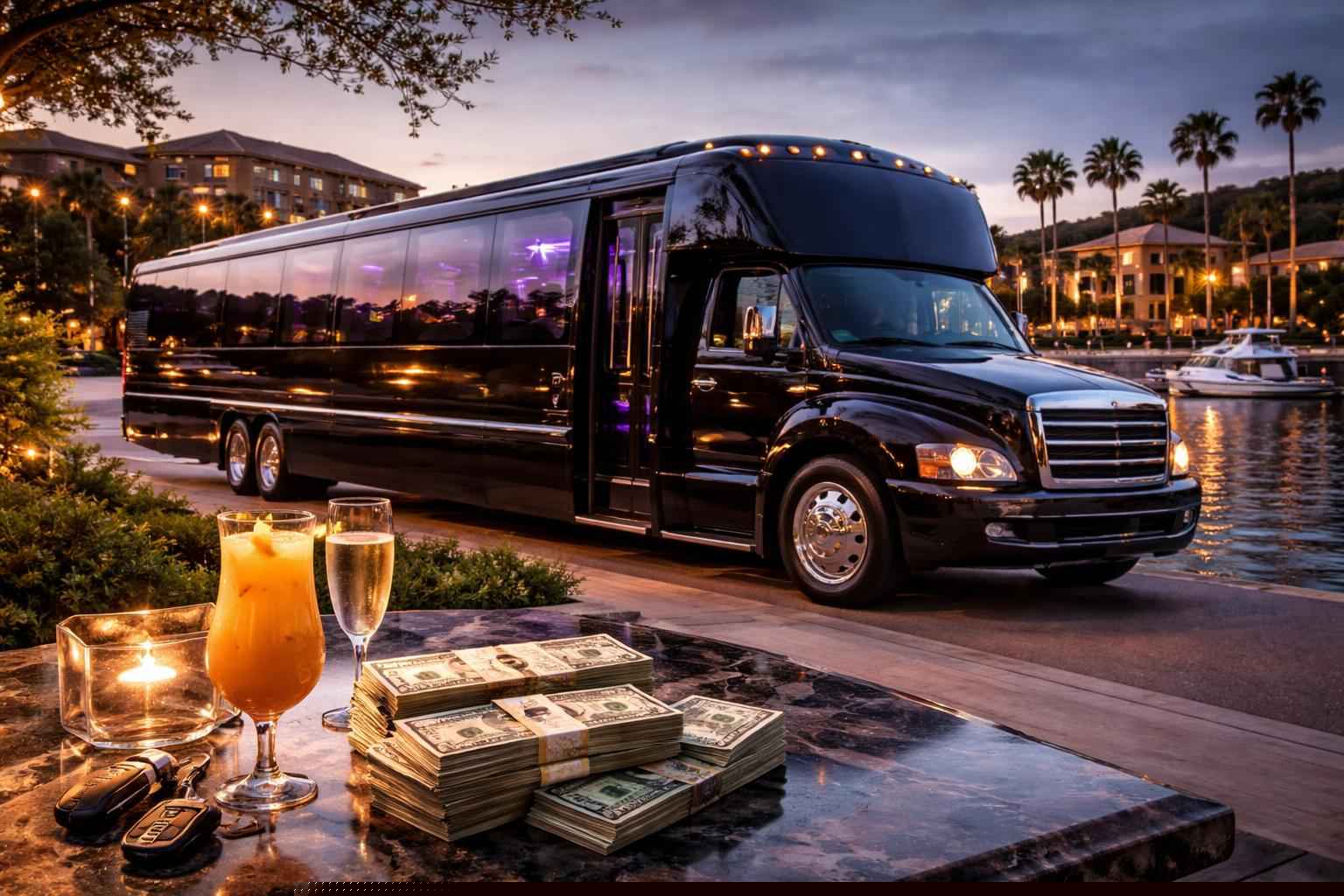 How Much Does a Black Party Bus Cost in Horseshoe Bay