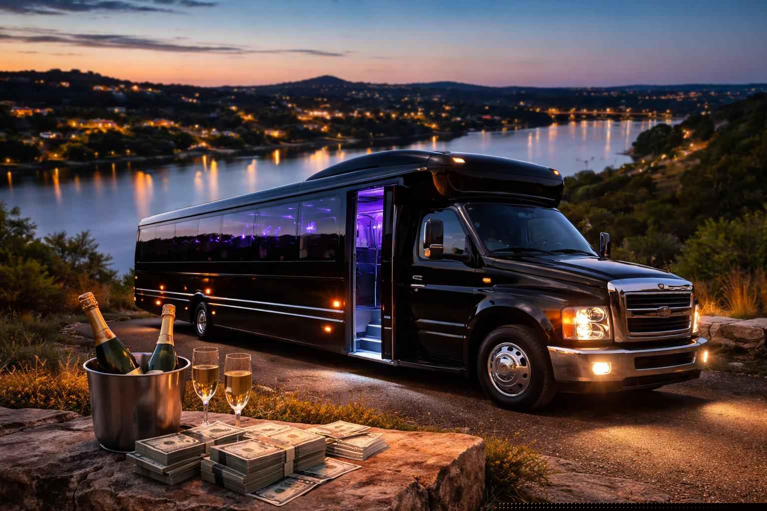 How Much Does A Black Party Bus Cost In Marble Falls