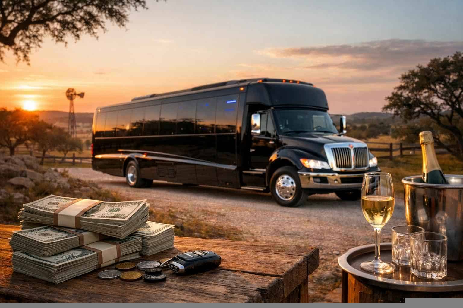 How Much Does a Limo Bus Rental Cost in Johnson City Texas?