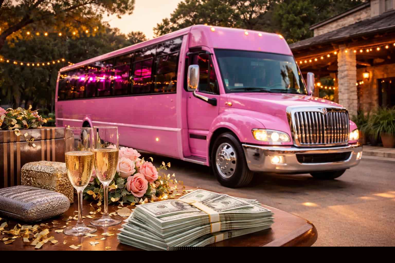 How Much Is A Pink Party Bus In Boerne TX