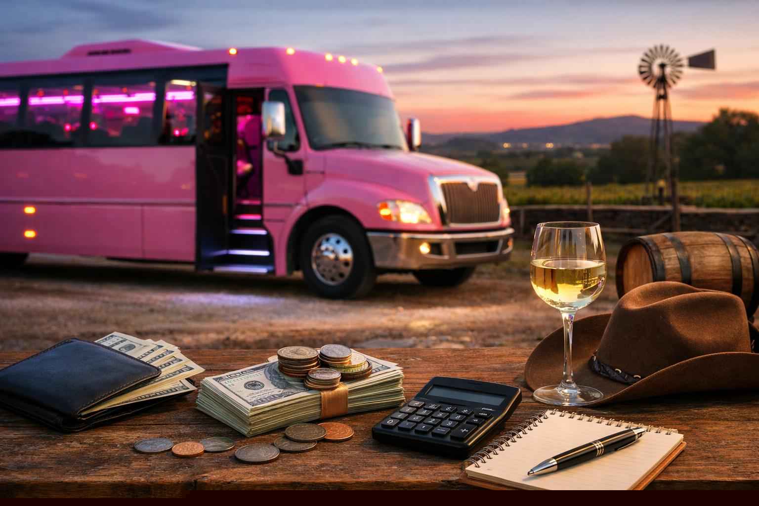 How Much Does a Pink Party Bus Rental Cost in Fredericksburg Texas