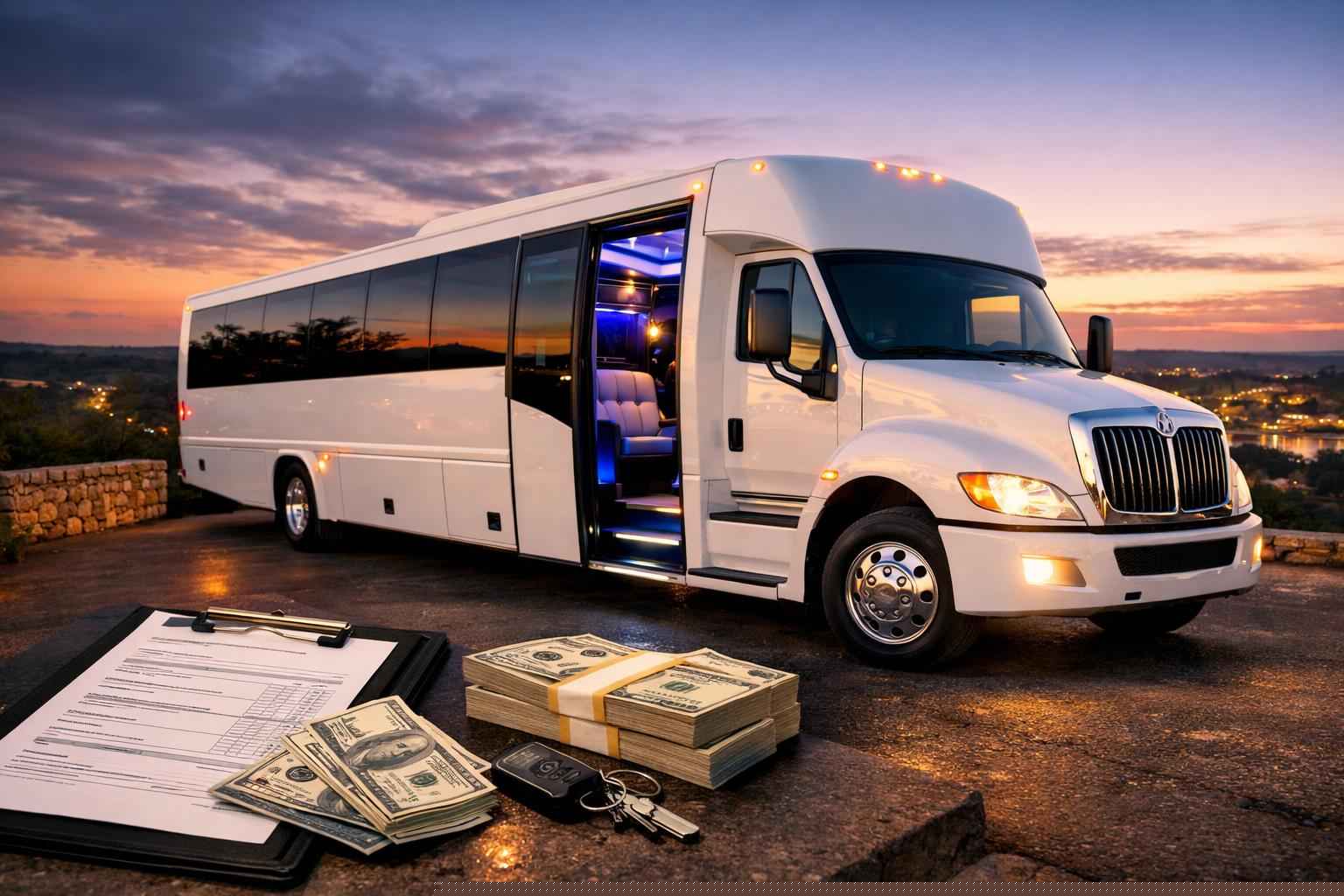 How Much Does A White Party Bus Rental Cost In Kerrville Texas