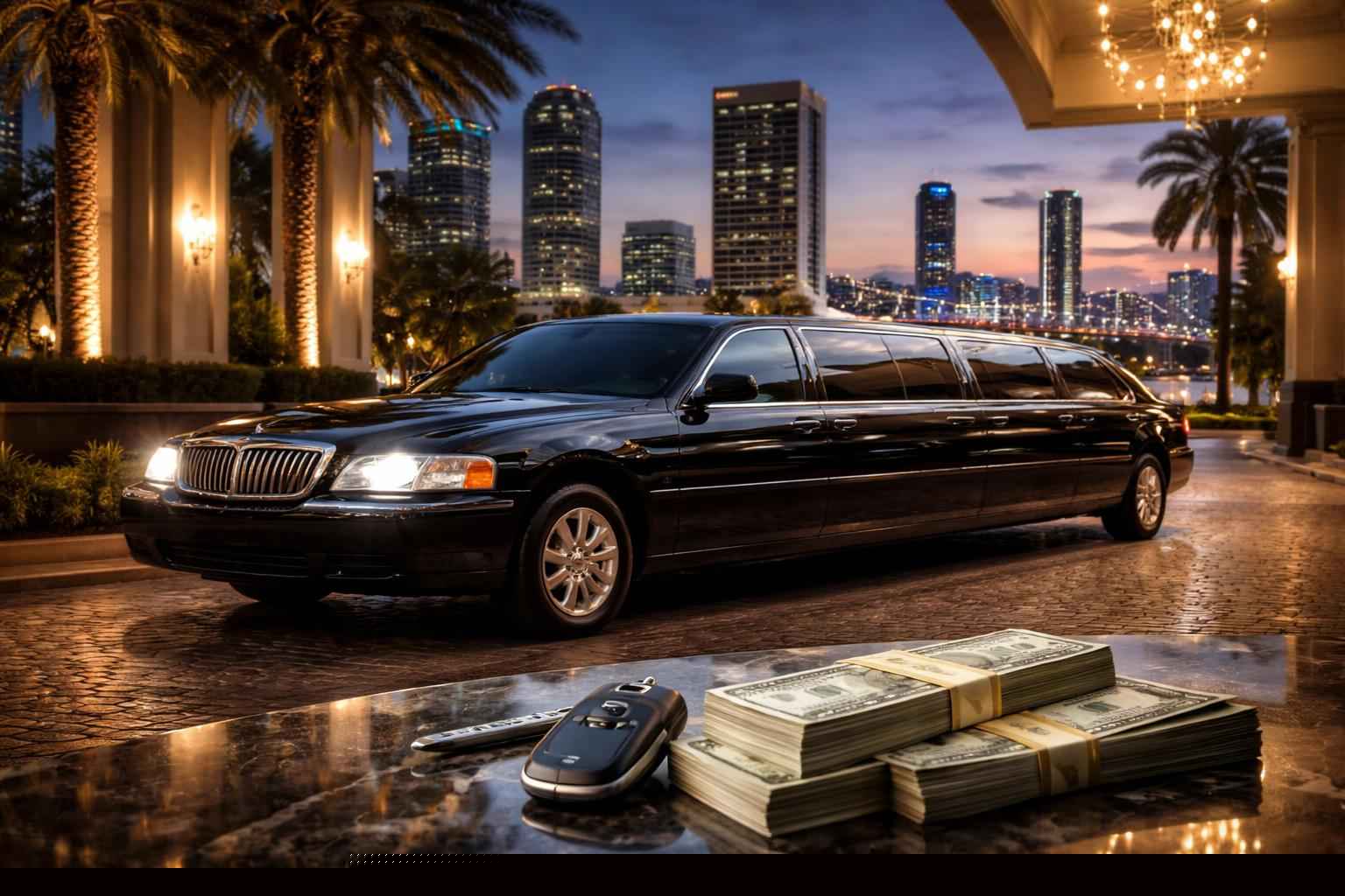 How much does black limo rental cost in Jacksonville Florida?