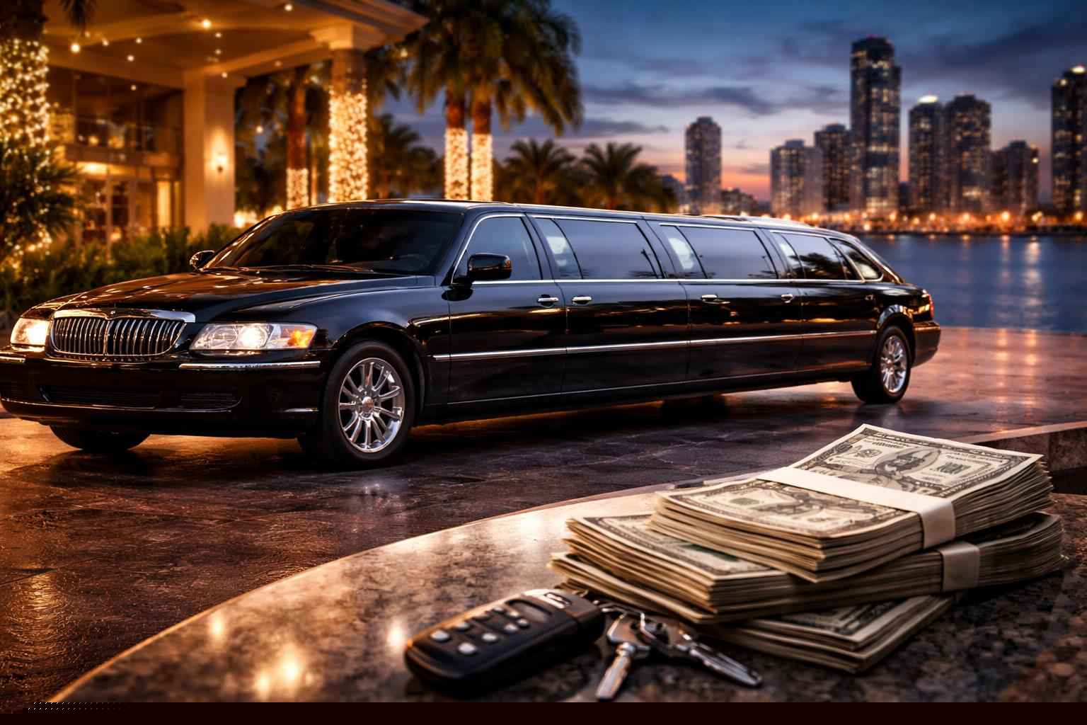 How much does black limo rental cost in Miami Florida?
