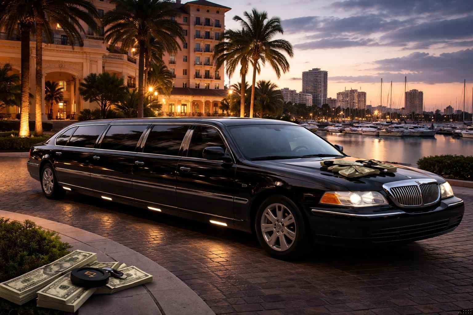How much does black limo rental cost in St. Petersburg Florida?