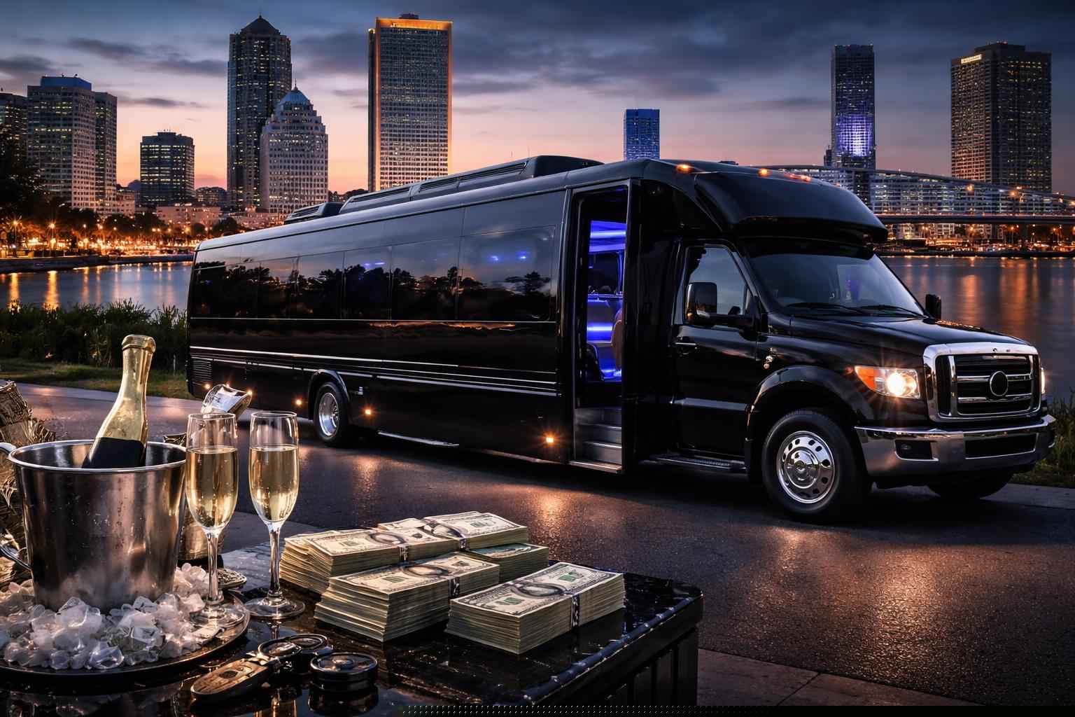How Much Does Black Party Bus Rental Cost In Jacksonville Florida