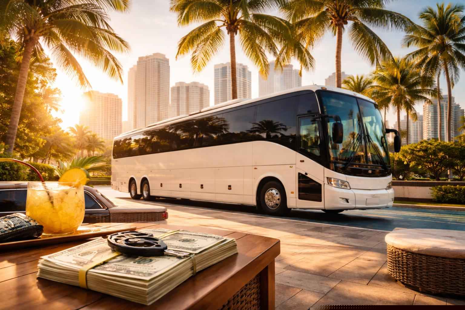 How much does bus rental cost in Miami Florida?