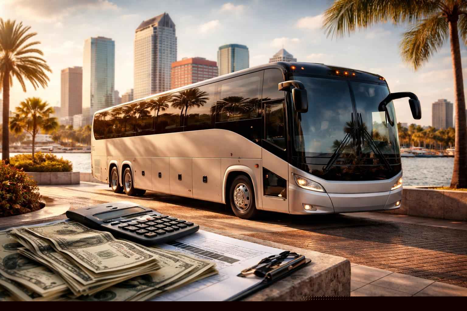 How much does bus rental cost in Tampa Florida?