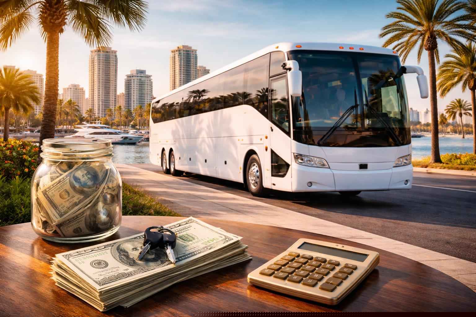 How much does charter bus rental cost in St. Petersburg Florida?