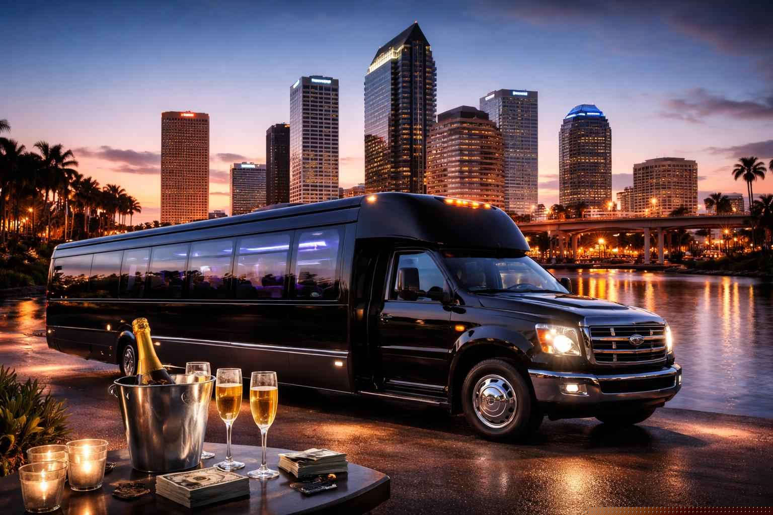 How much does limo bus rental cost in Tampa Florida?