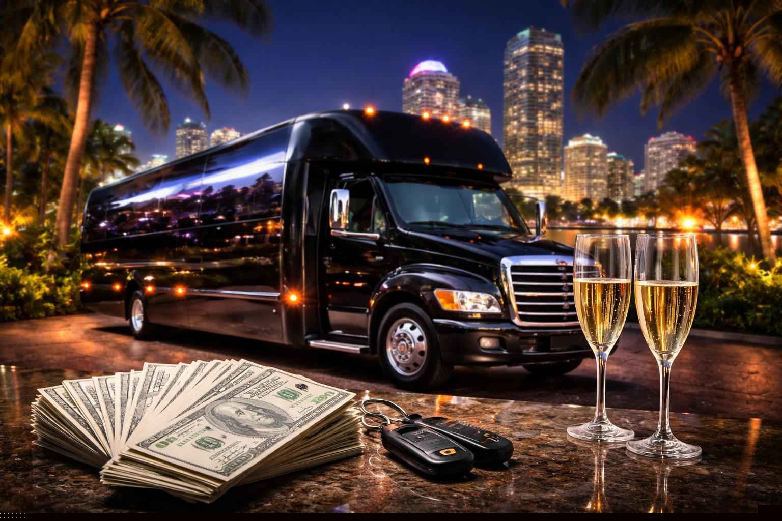 How much does party bus rental cost in Miami Florida?