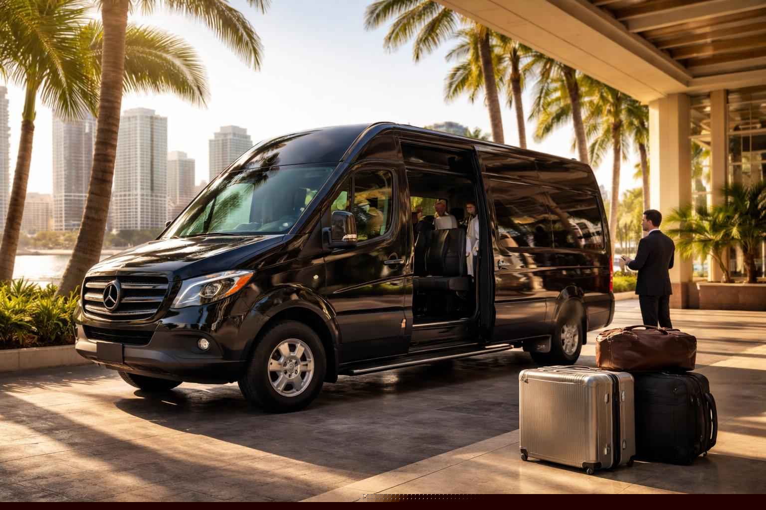 How much does passenger van with driver cost in Miami Florida?