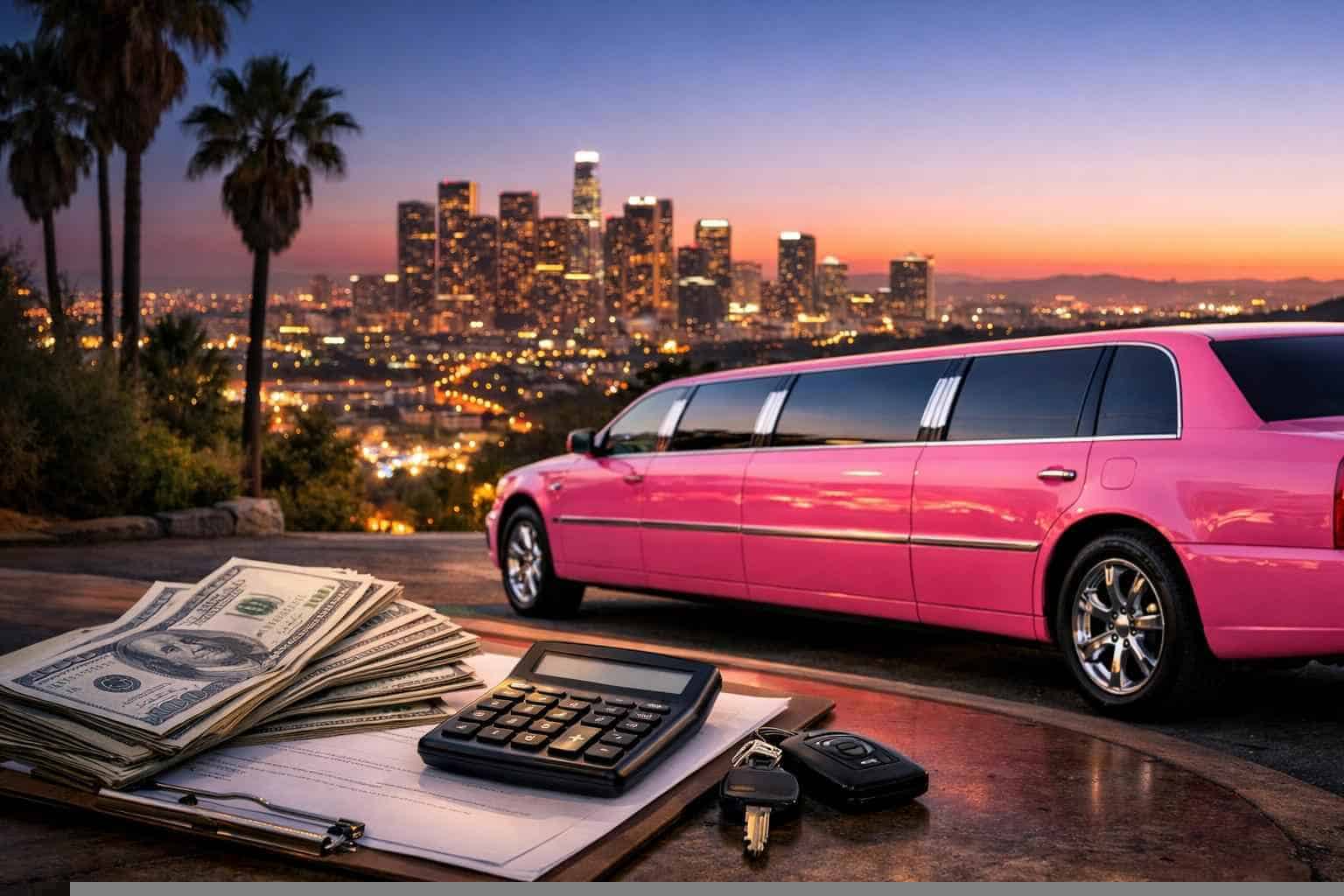 How much does pink limo rental cost in Los Angeles California?