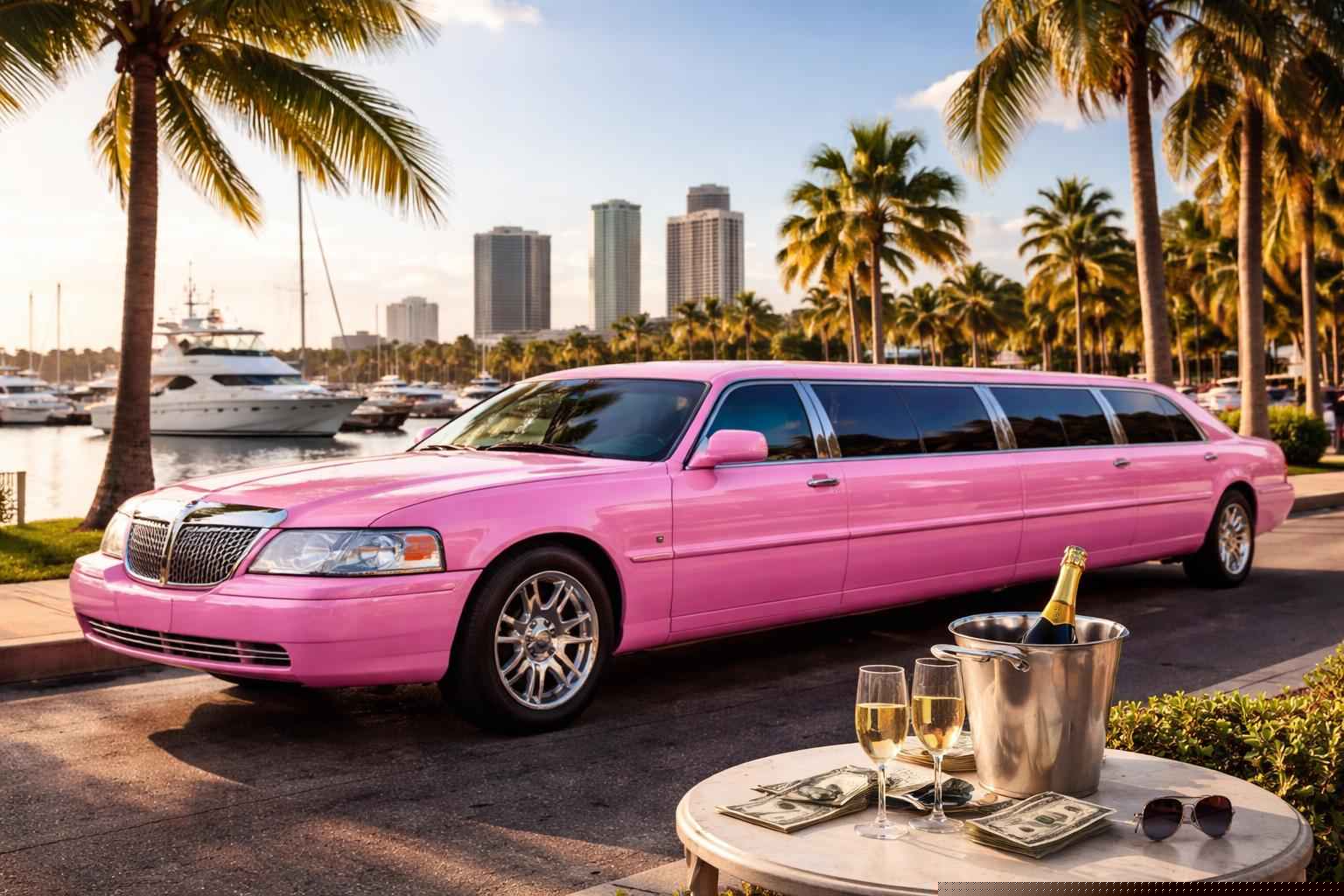 How much does pink limo rental cost in St. Petersburg Florida?
