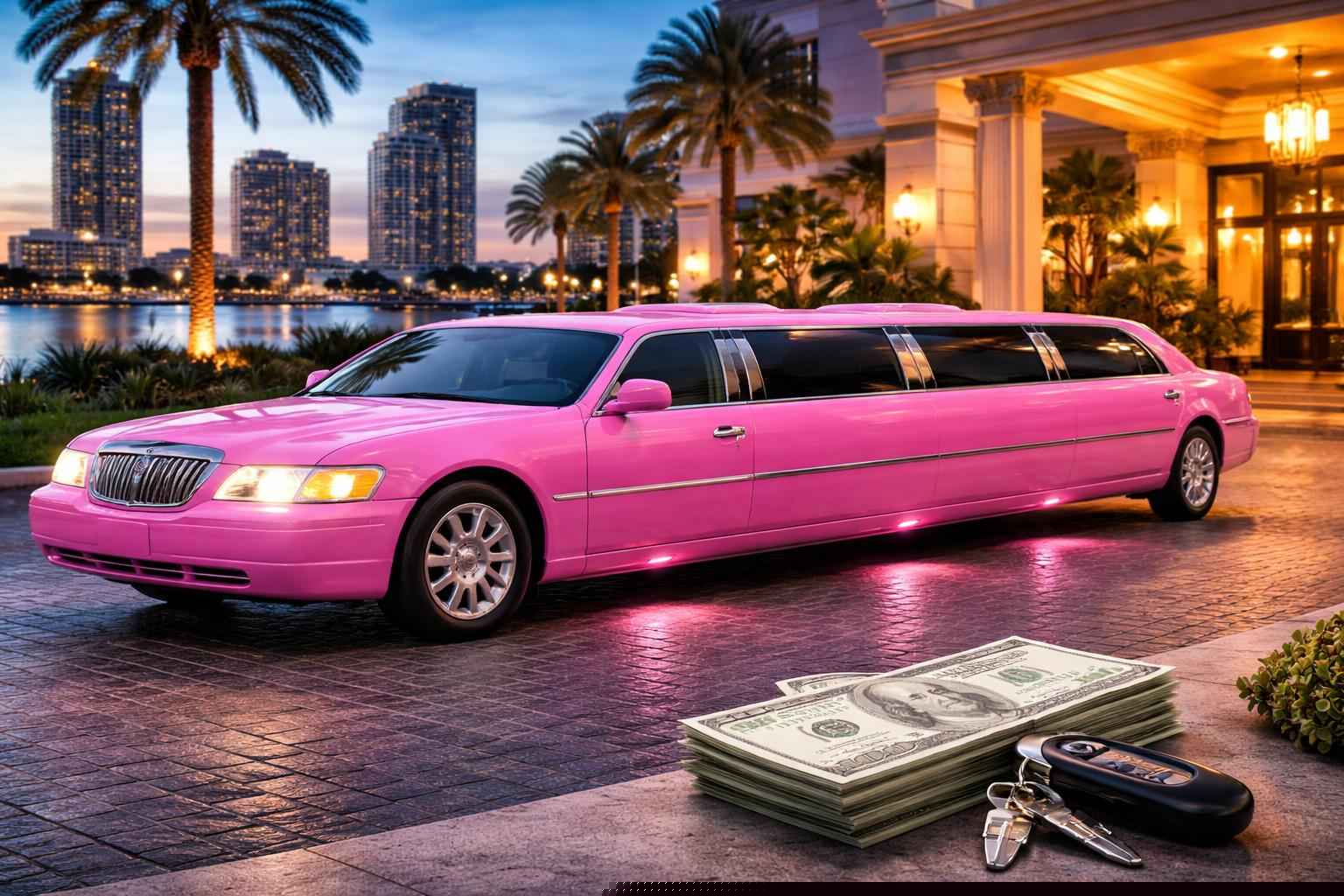 How much does pink limo rental cost in Tampa Florida?