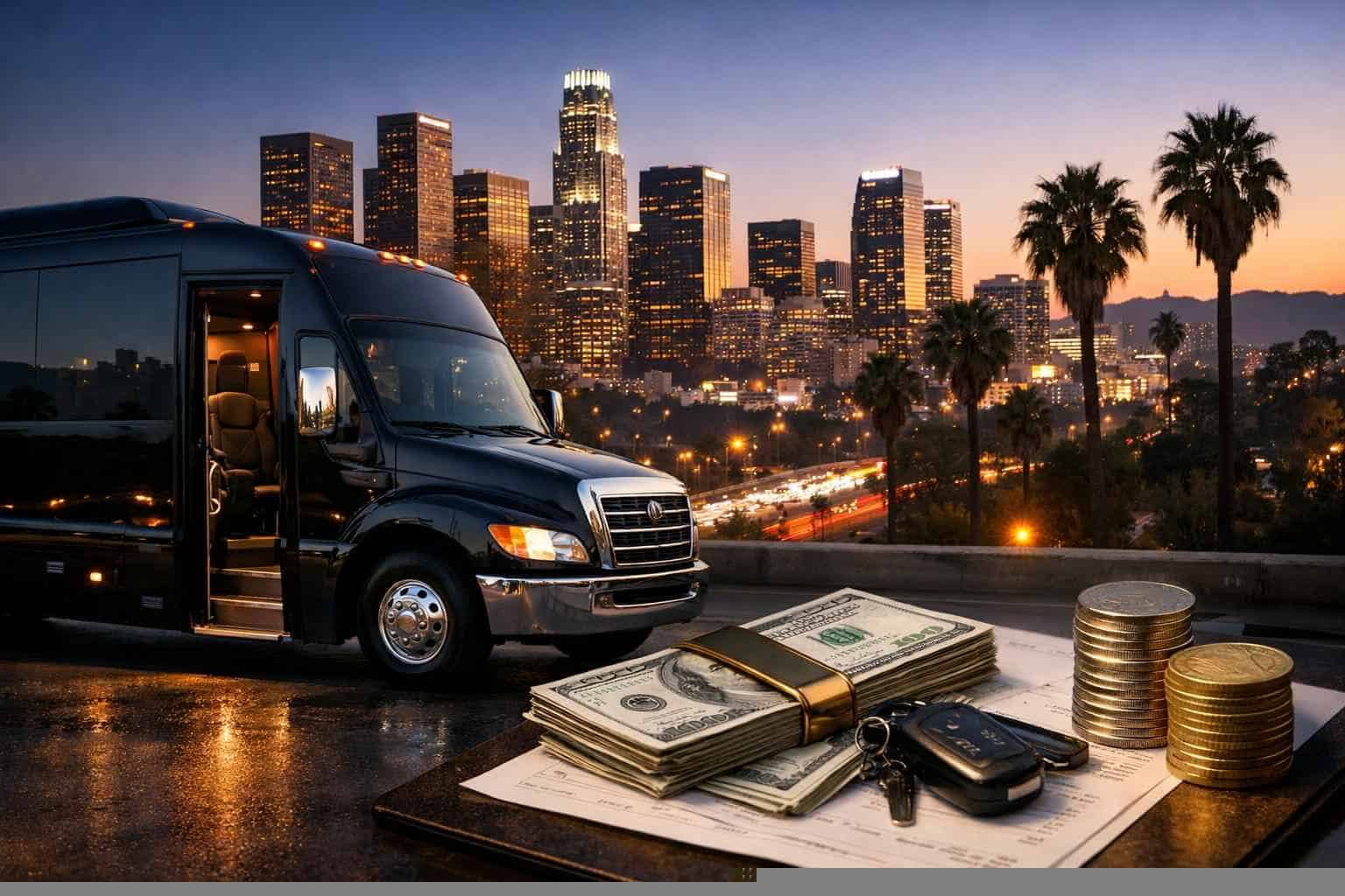 How much does shuttle bus rental cost in Los Angeles California?