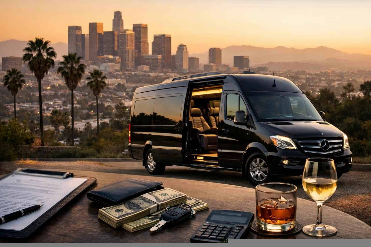 How much does sprinter van rental with driver cost in Los Angeles California?