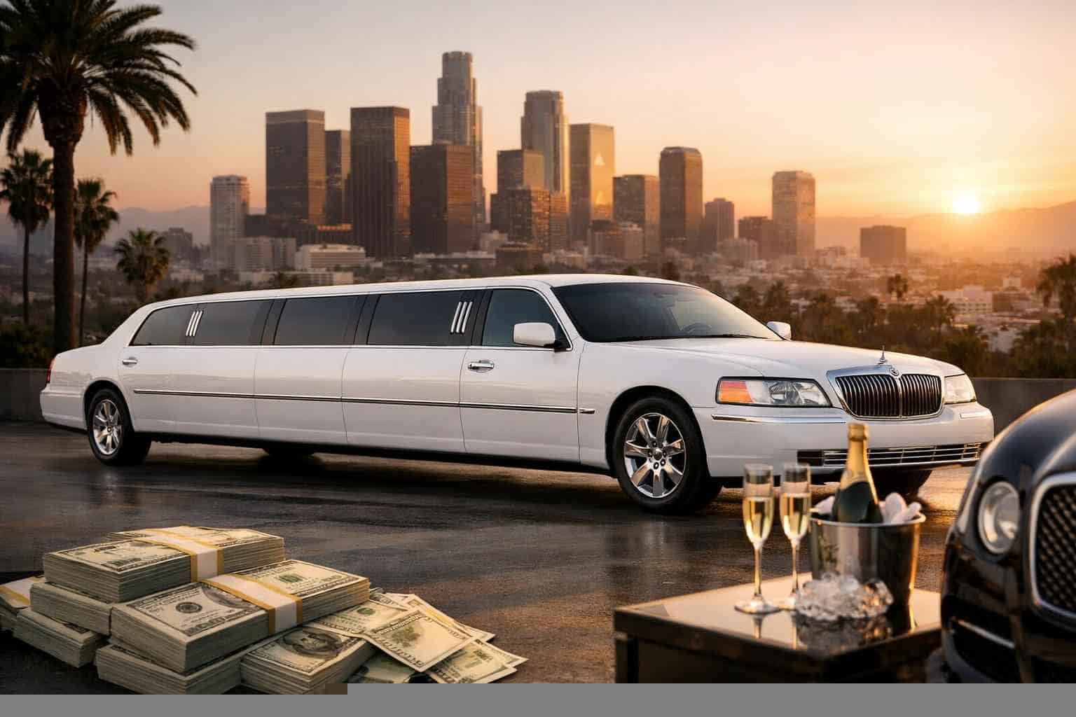 How much does white limo rental cost in Los Angeles California