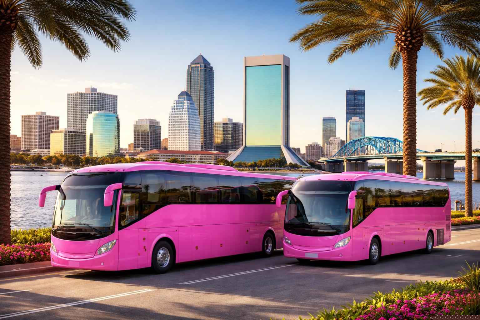 Jacksonville Florida Pink Buses