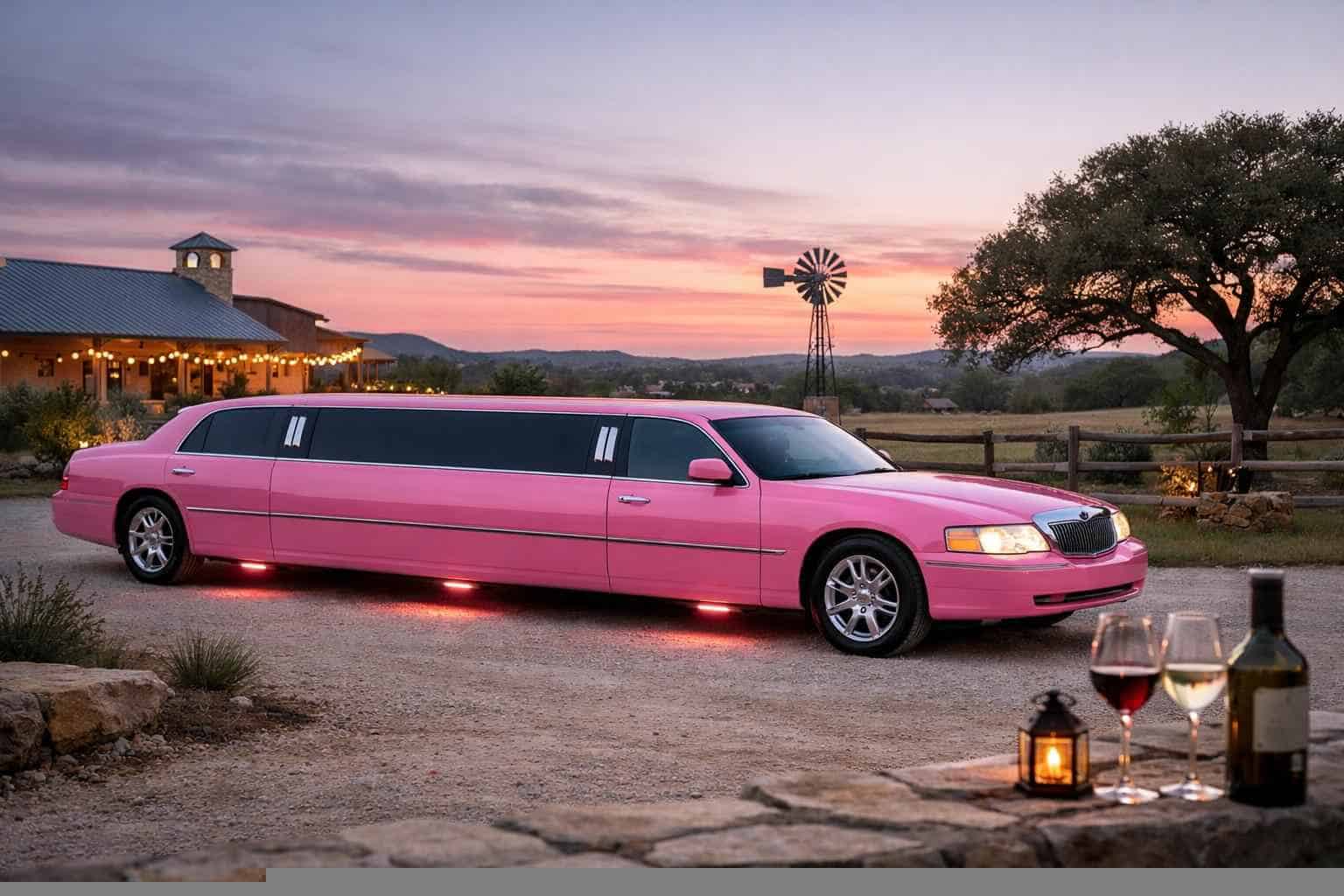 Pink Stretch Limos and SUV Limos