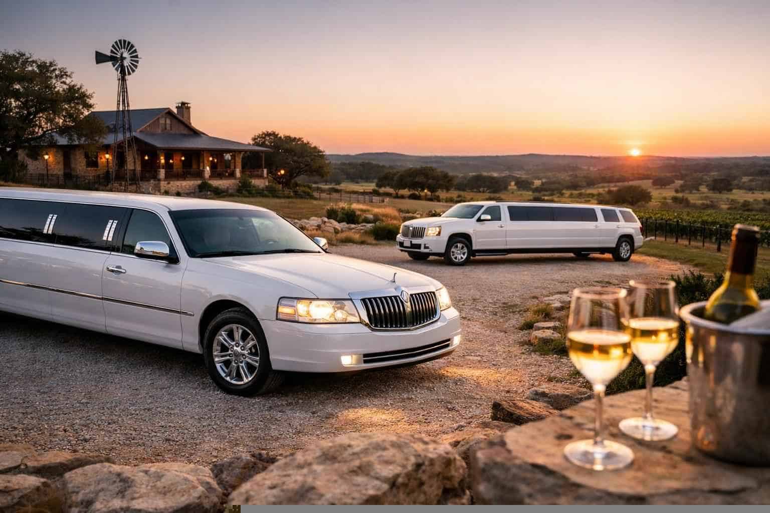 Johnson City Texas White Limos