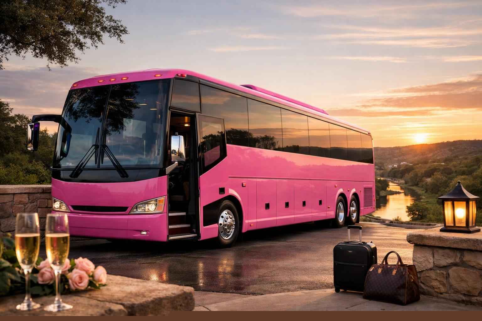 Pink Limo Bus Service In Kerrville Texas