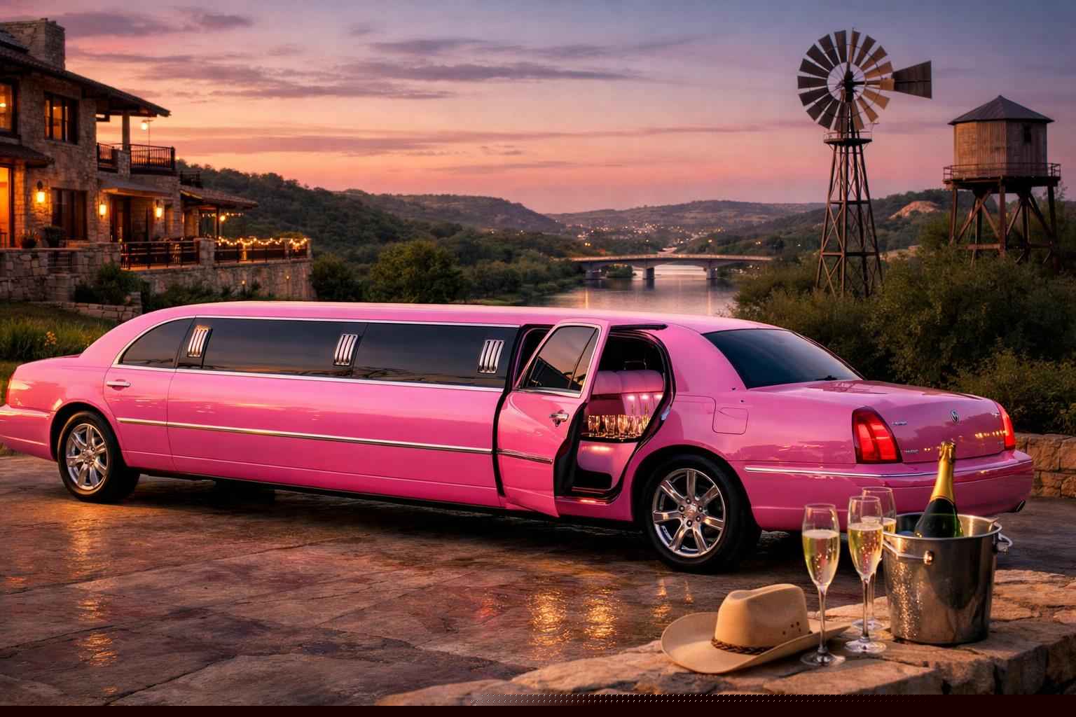 Pink Limousine Service For Kerrville Events