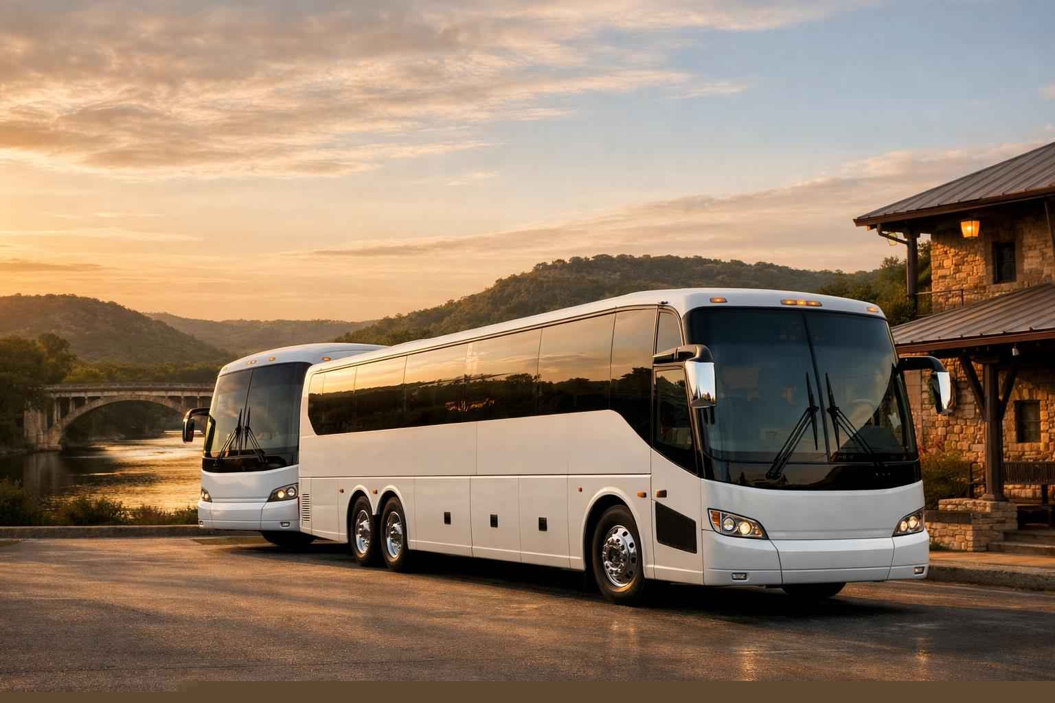 Kerrville Texas White Buses