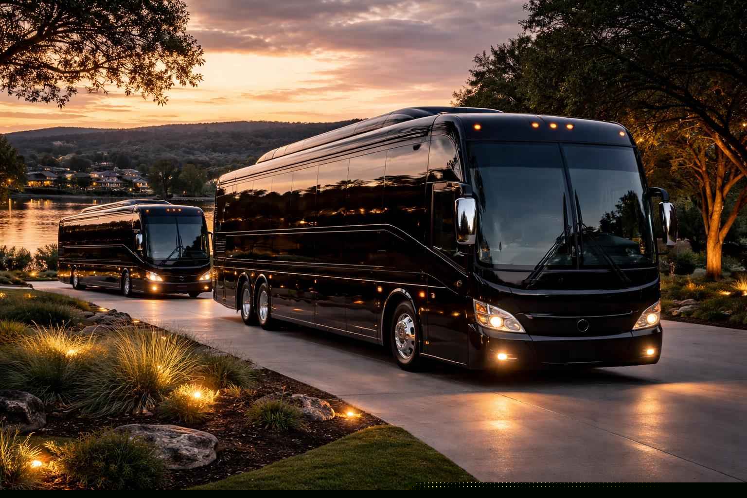 Luxury Black Buses For Kingsland Group Events