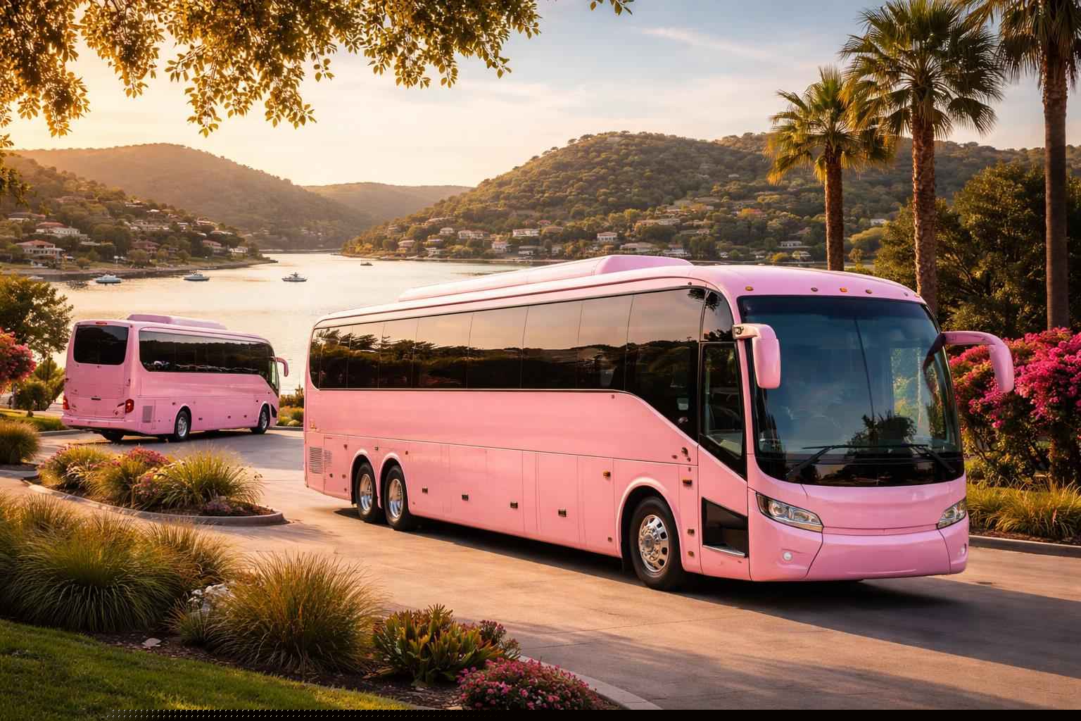 Pink Limo Bus Options In Kingsland Texas